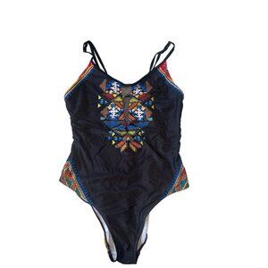 Avid Love Women's One Piece Red Sexy Ruffle Swimsuit Size Large